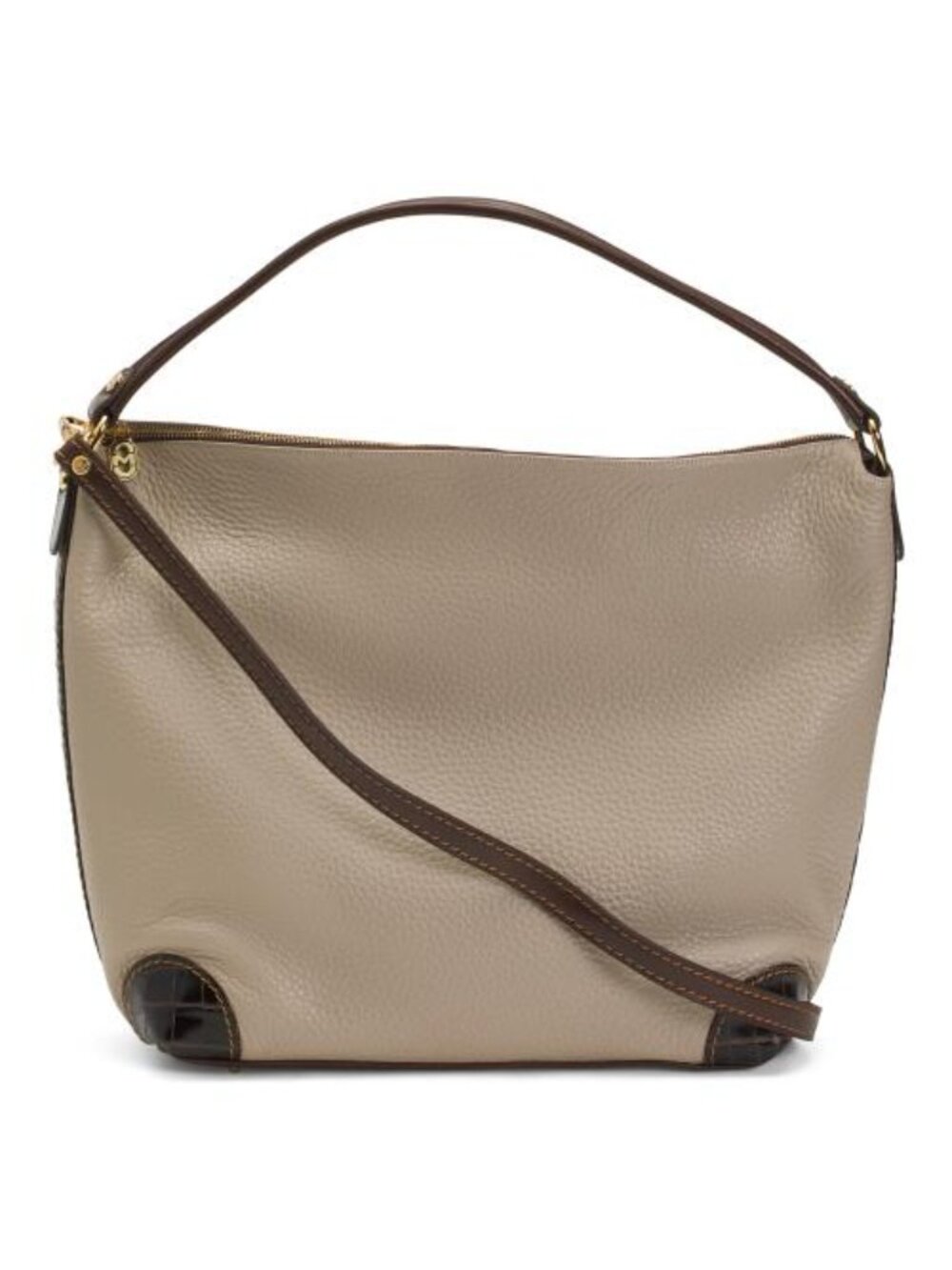 MARINO ORLANDI Made In Italy Leather Pebbled Hobo